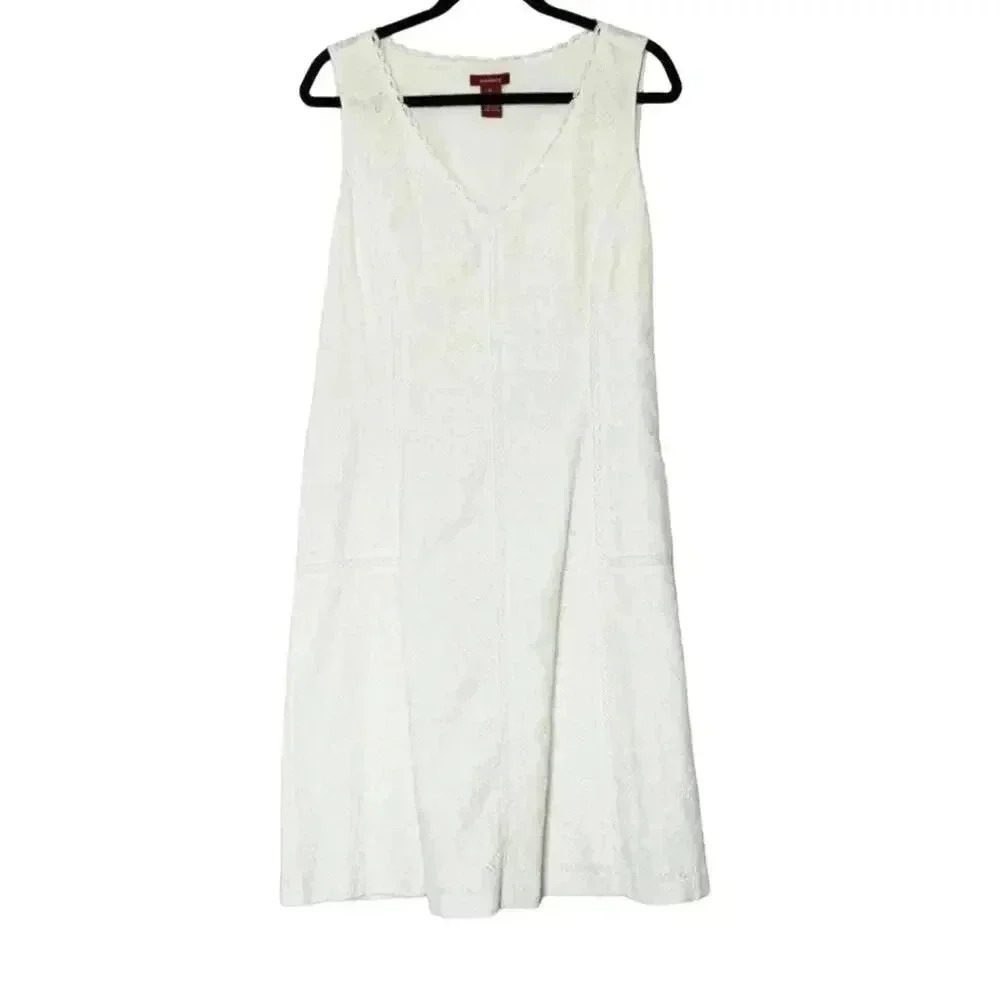 Sundance Lace Floral Dress Ivory Size 14